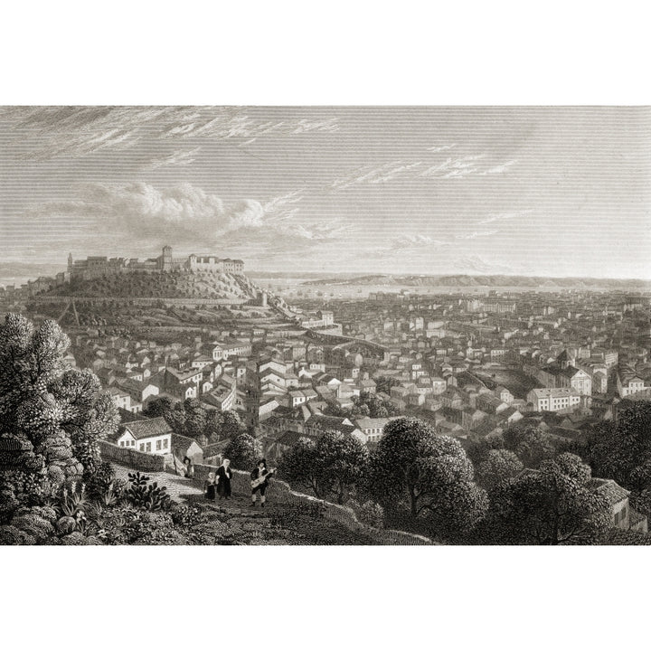 Lisbon From The Chapel Hill Of Nossa Senhora Da Monte.From The Original Image 1