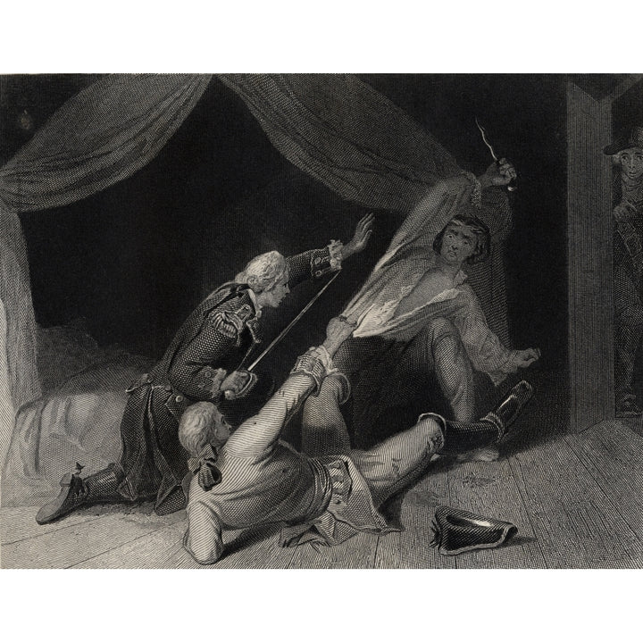 The Capture Of Lord Edward Fitzgerald For High Treason. Drawn By H. Warren Engraved By J. Rogers Poster Print Image 1