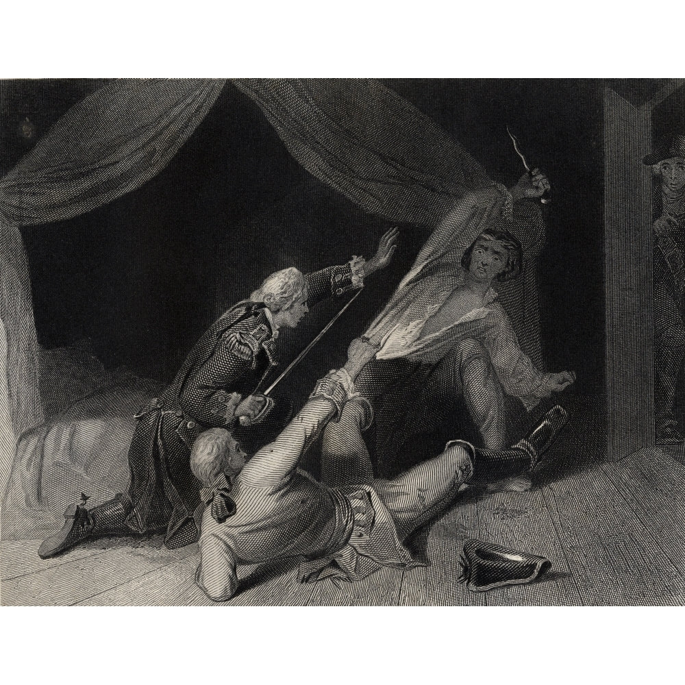 The Capture Of Lord Edward Fitzgerald For High Treason. Drawn By H. Warren Engraved By J. Rogers Poster Print Image 2