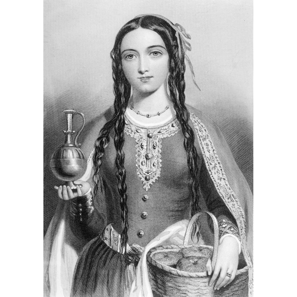 Matilda Of Scotland Aka Edith C1079/80-1118 Queen Of Henry I Of England Engraved By WHMote After JWWrightFrom T 11 x 16 Image 1