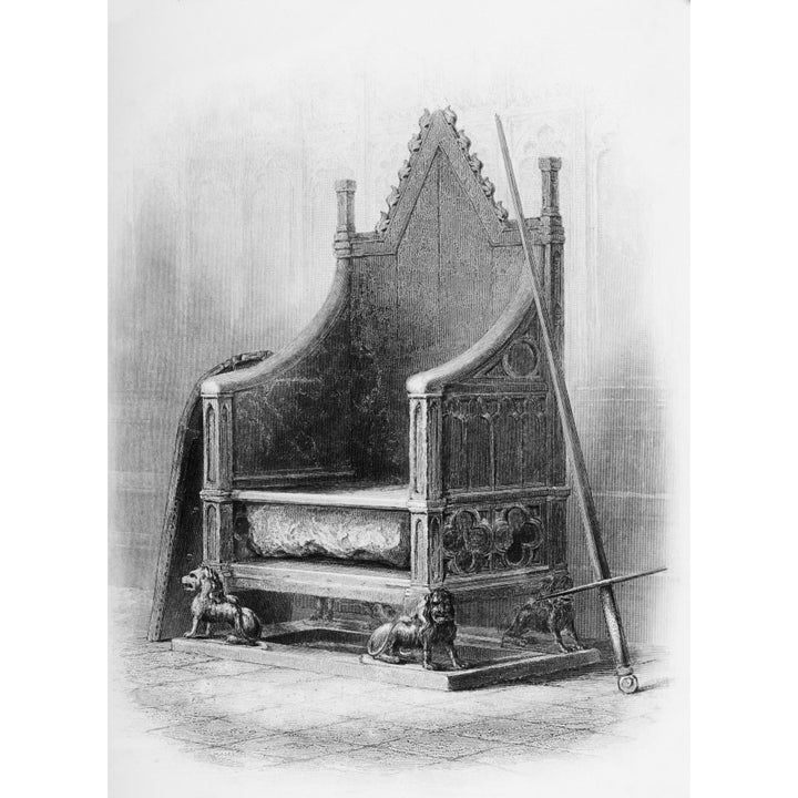 The Coronation Chair In Westminster Abbey Made For King Edward I To Enclose The Famous Stone Of Scone In 1300-L From T 1 Image 2