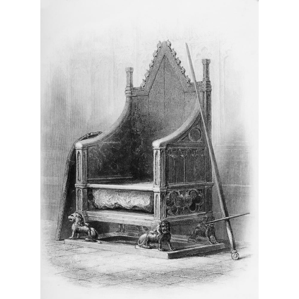 The Coronation Chair In Westminster Abbey Made For King Edward I To Enclose The Famous Stone Of Scone In 1300-L From T 1 Image 1