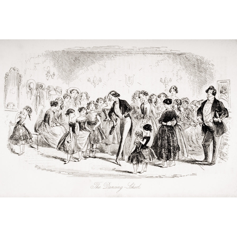 The Dancing School. Illustration By Phiz 1815-1882. From Image 2