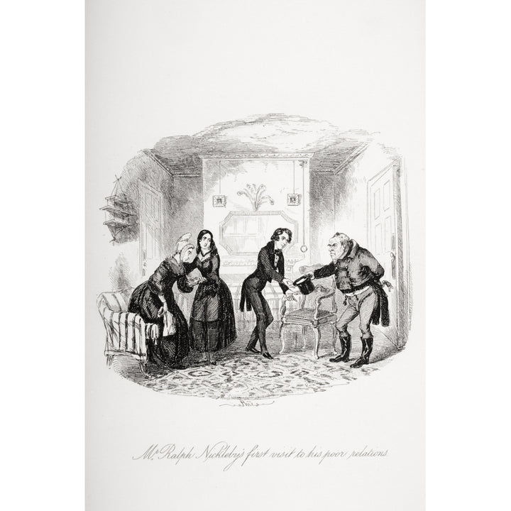 Mr Ralph Nicklebys First Visit To His Poor Relations Illustration From The Charles Dickens Novel Nicholas Nickleby By 2 Image 2