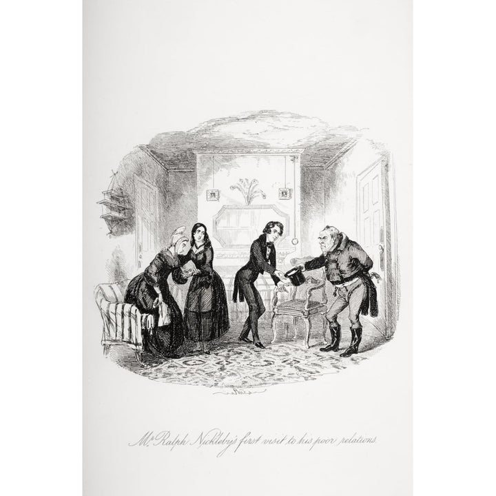 Mr Ralph Nicklebys First Visit To His Poor Relations Illustration From The Charles Dickens Novel Nicholas Nickleby By 2 Image 1