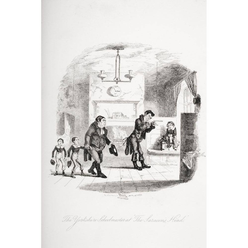 The Yorkshire Schoolmaster At The Saracens Head. Illustration From The Charles Image 2