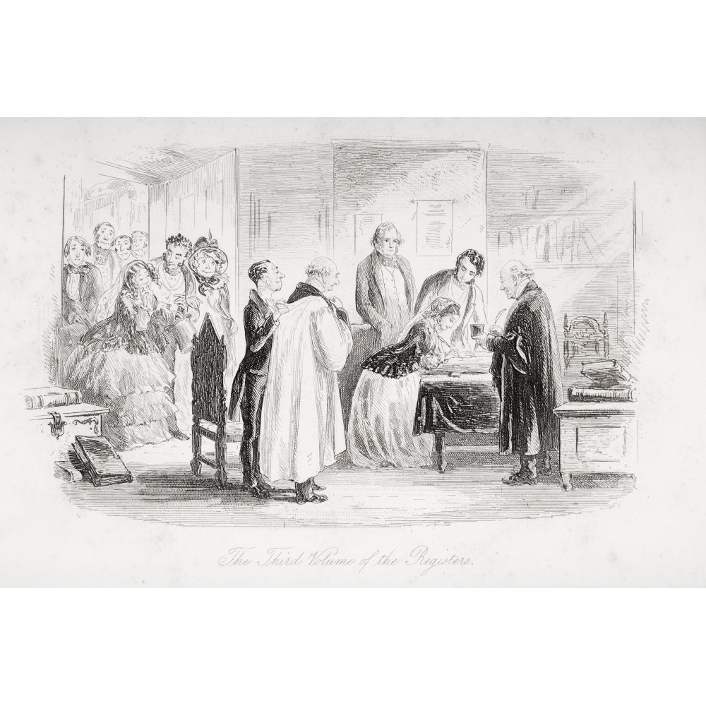 The Third Volume Of The Registers. Illustration From The Charles Dickens Novel Image 1