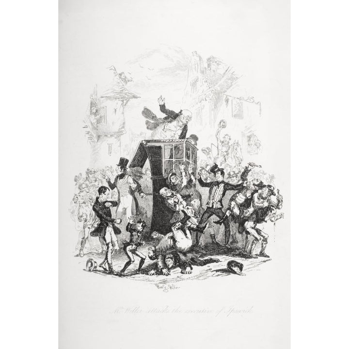 Mr.Weller Attacks The Executive Of Ipswich. Illustration From The Charles Image 1