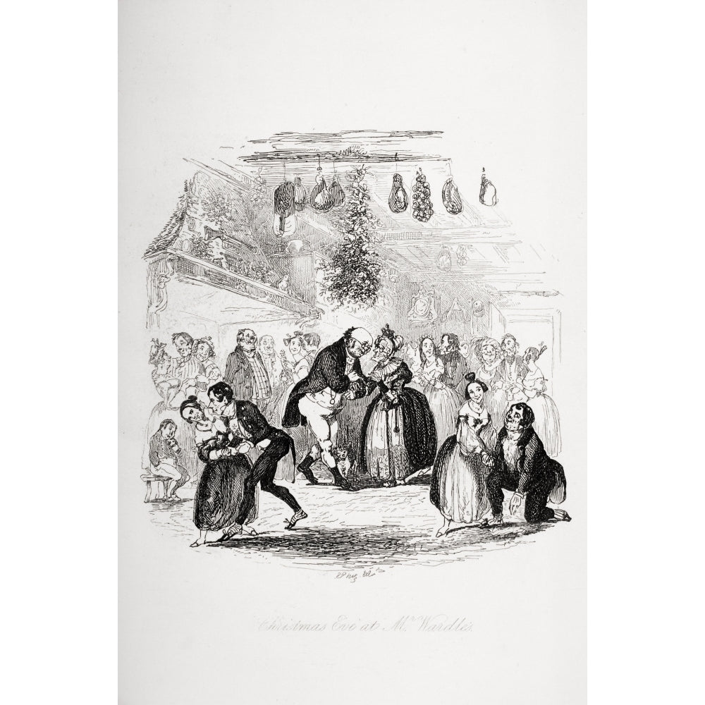 Christmas Eve At Mr.Wardles. Illustration From The Charles Dickens Novel The Image 2