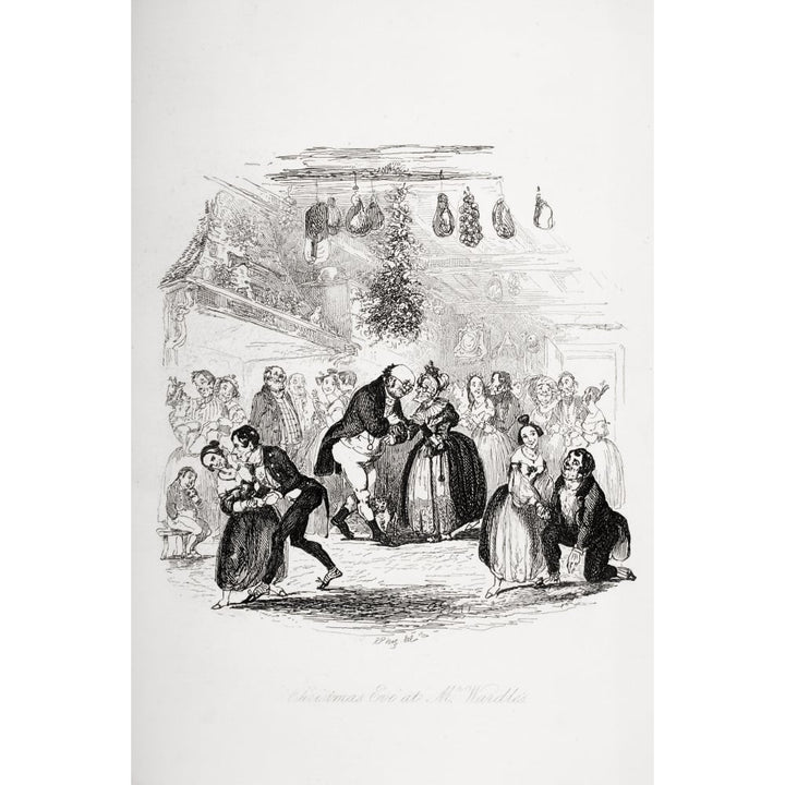 Christmas Eve At Mr.Wardles. Illustration From The Charles Dickens Novel The Image 1