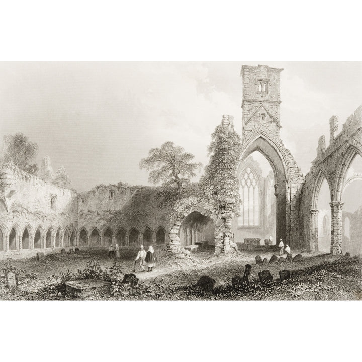 Abbey Of Sligo County Sligo IrelandDrawn By WHBartlett Engraved By JCarter From The Scenery And Antiquities Of I 17 x 11 Image 1