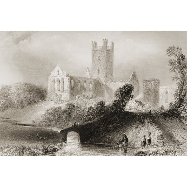 Jerpoint Abbey Thomastown County Kilkenny Ireland Drawn By WHBartlett Engraved By C Cousen From The Scenery An Image 1