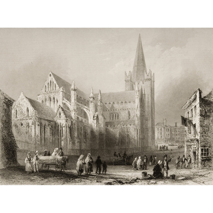 St Patricks Dublin Ireland Drawn By WHBartlett Engraved By FWTopham From The Scenery And Antiquities Of Irel Image 1