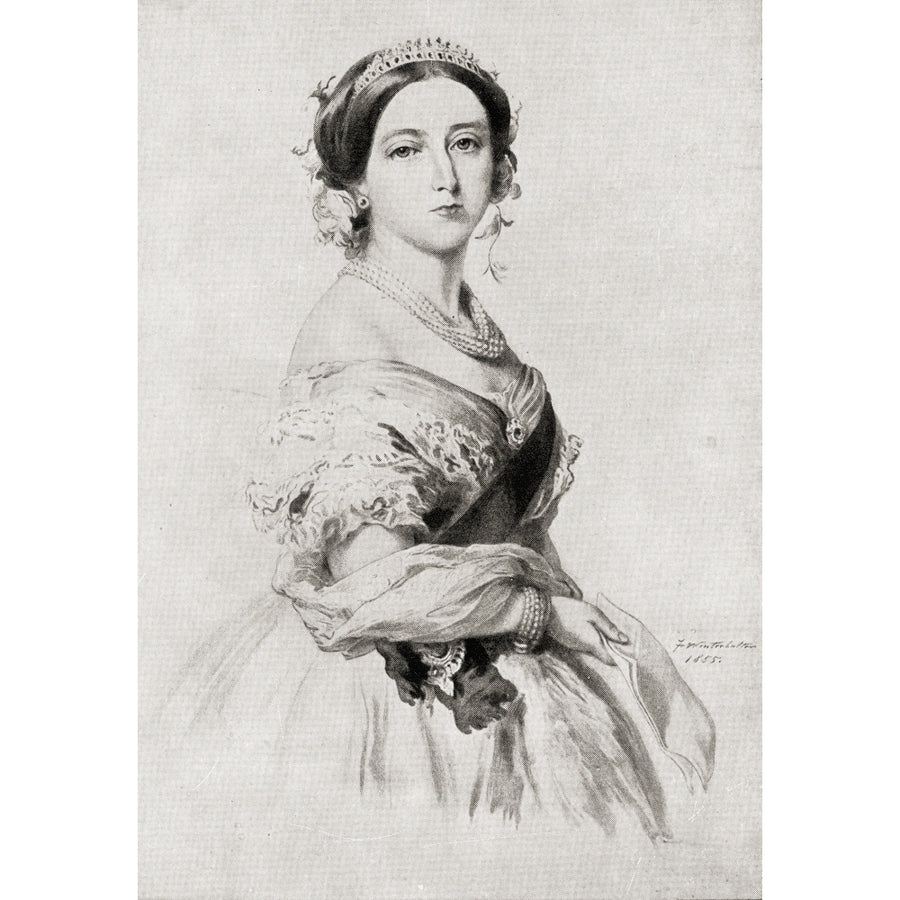 Queen Victoria 1819-1901 In 1855 From A Portrait By F Winterhalter From The Book VRI Her Life And Empire By The 12 x 18 Image 1