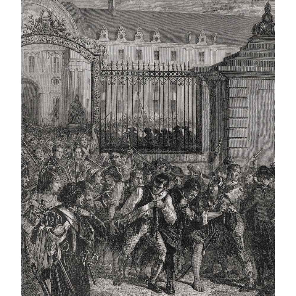 French Revolution Pillage Of The Invalides Armoury 14 July 1789 Poster Print Image 1