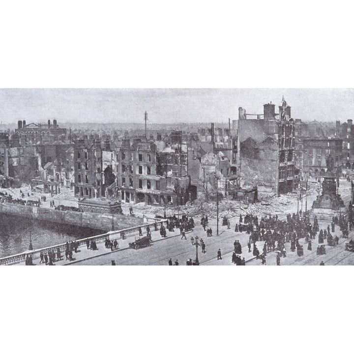 Dublin Ireland Easter Uprising 1916 Damage Caused By Fire At The Corner Of Sackville Street By The Oconnell Bridge From Image 2