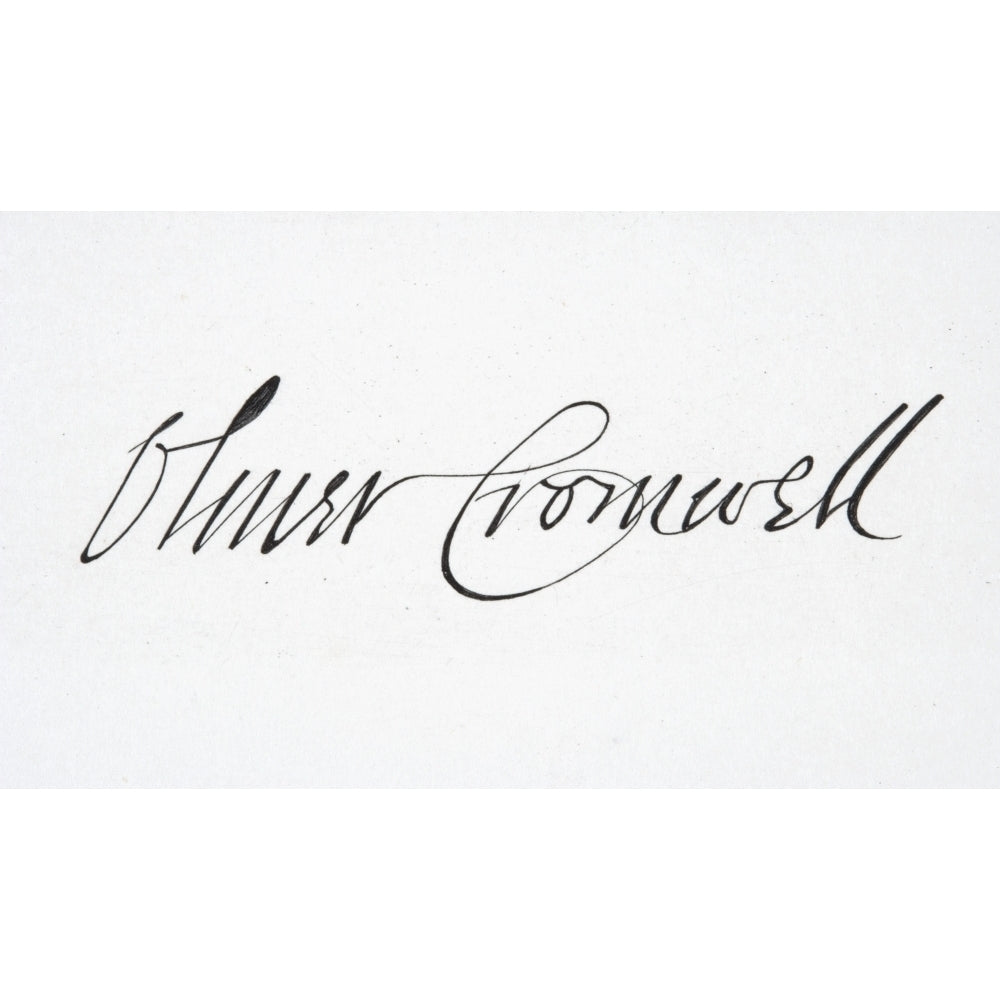 Signature Of Oliver Cromwell 1599 To 1658 English Military Leader And Politician Head Of State 1653 To 1659 Image 2