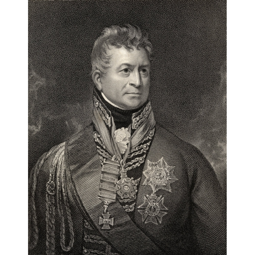 Sir Thomas Picton 1758 To 1815 British General Engraved By P W Tomkins After Sir W Beechey From The Book National Portra Image 2