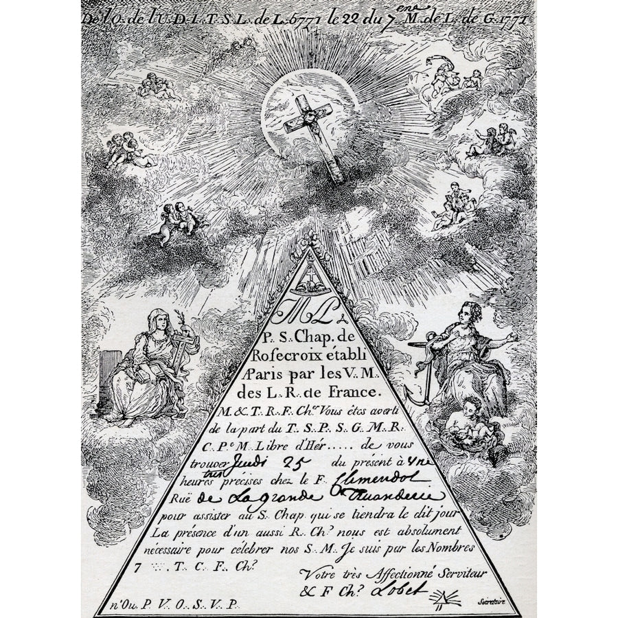 Invitation From The French Chapter Of The Freemasons 1771 From The Book The Freemason By Eugen Lennhoff Published 1932 1 Image 1