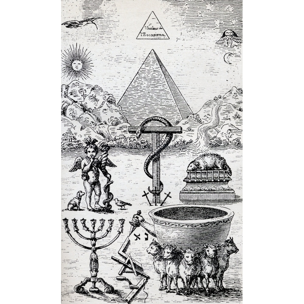 High Degree Symbols From The Book The Freemason By Eugen Lennhoff Published 1932 Poster Print Image 2