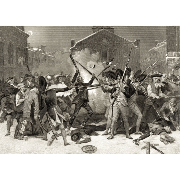 The Boston Massacre March 5 1770 After Alonzo Chappel From Life And Times Of Washington Volume 1 Published 1857 16 x 11 Image 1