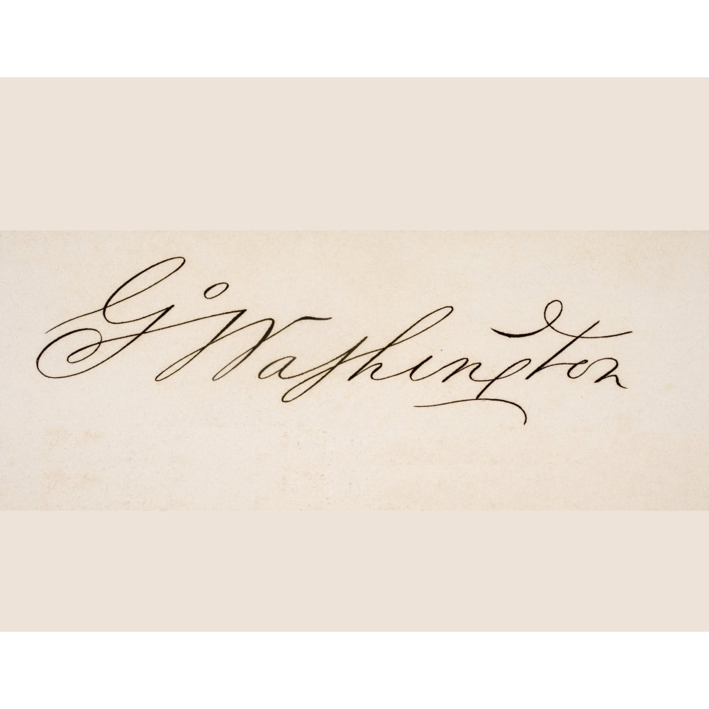 Signature Of George Washington 1732 To 1799 First President Of The United States Of America Father Of The Nation 16 x 12 Image 2