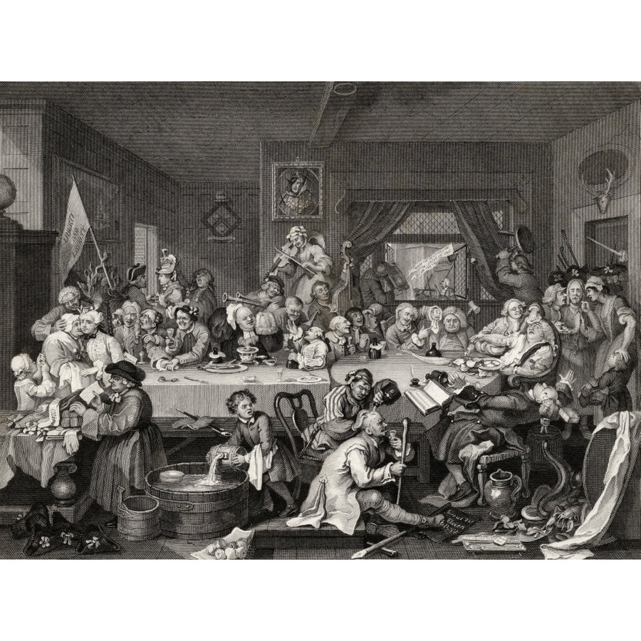 The Election Humours Of An Election Entertainment Engraved By T E Nicholson After Hogarth From The Works Of Hogarth Publ Image 1