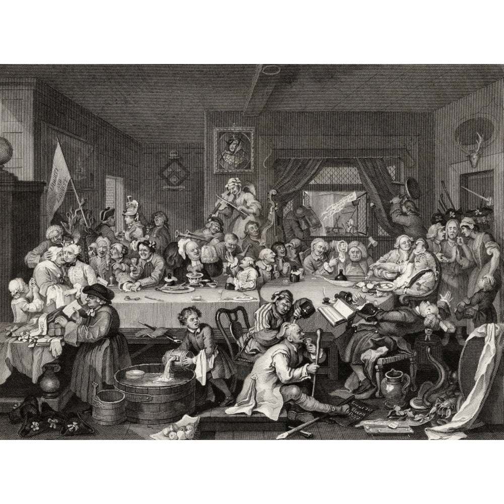 The Election Humours Of An Election Entertainment Engraved By T E Nicholson After Hogarth From The Works Of Hogarth Publ Image 2