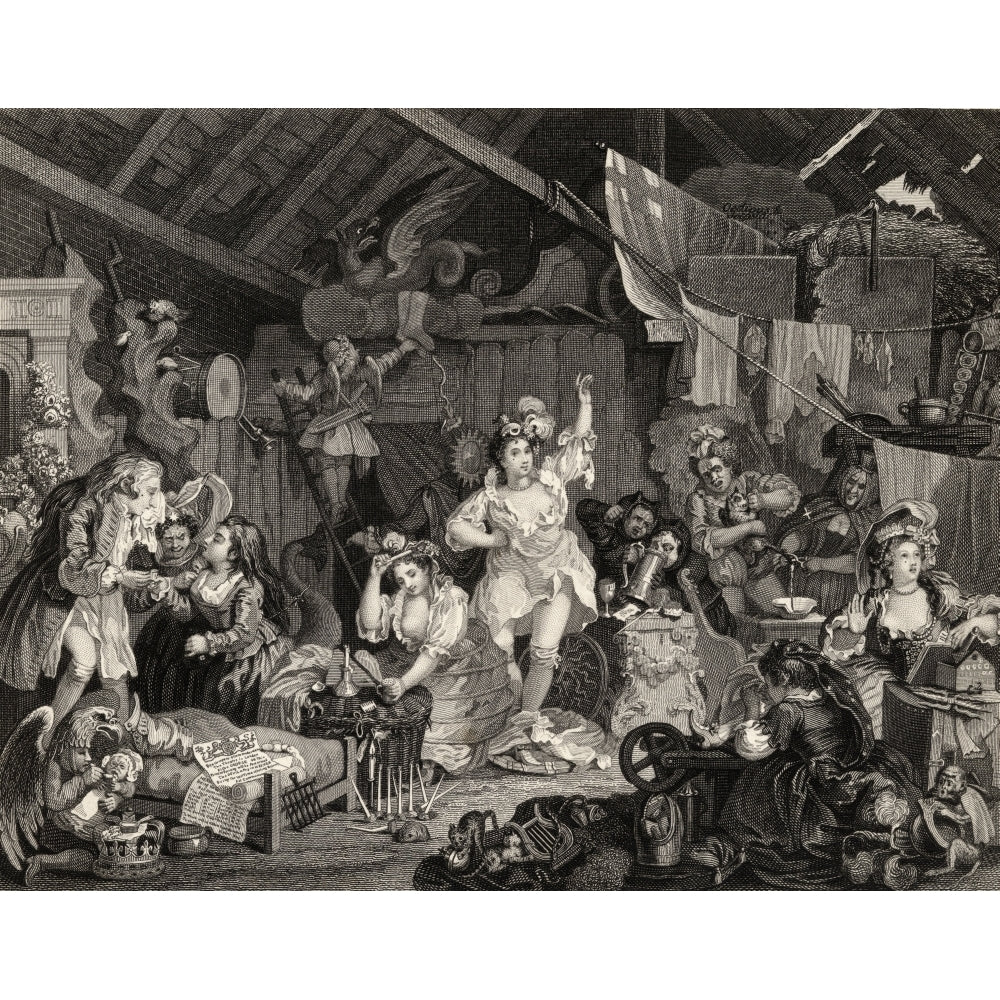 Strolling Players Rehearsing In A Barn Engraved By G Presbury After Hogarth From The Works Of Hogarth Published London 1 Image 2