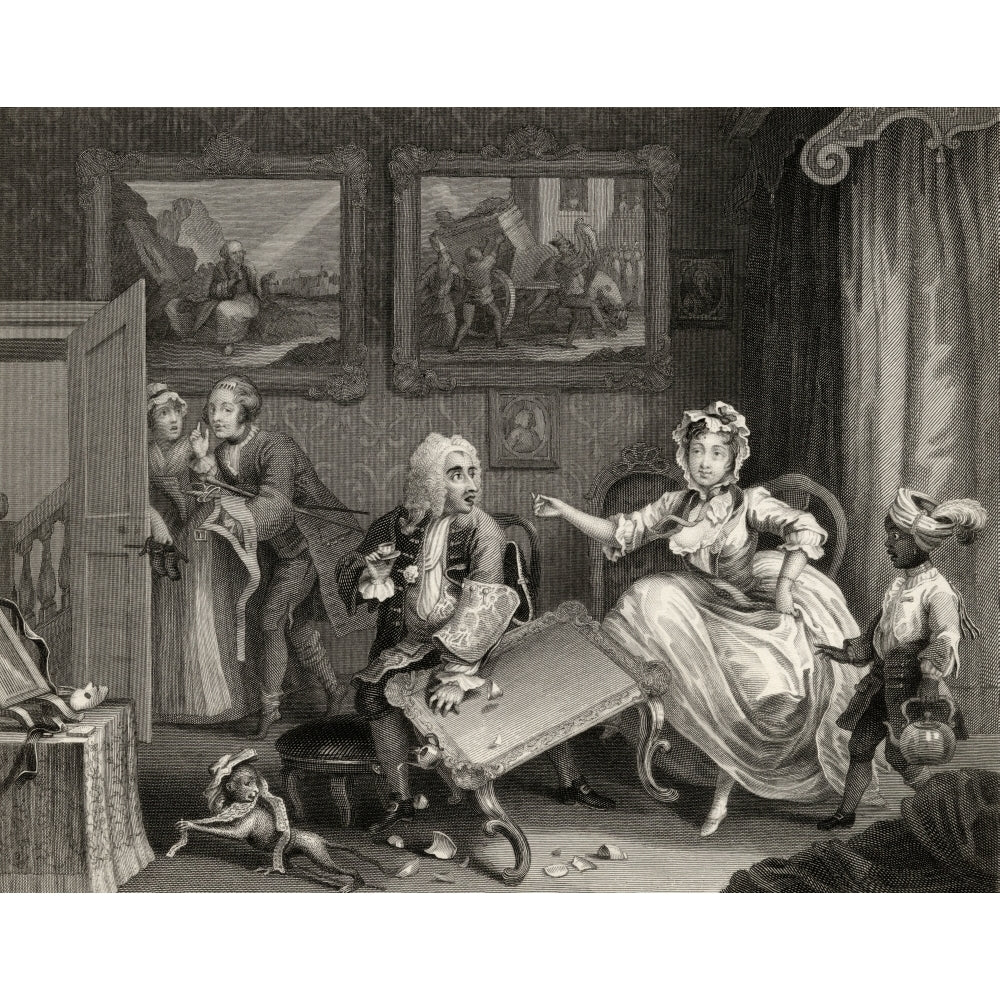 The Harlots Progress Quarrels With Her Jew Protector From The Original Picture By Hogarth From The Works Of Hogarth Publ Image 1