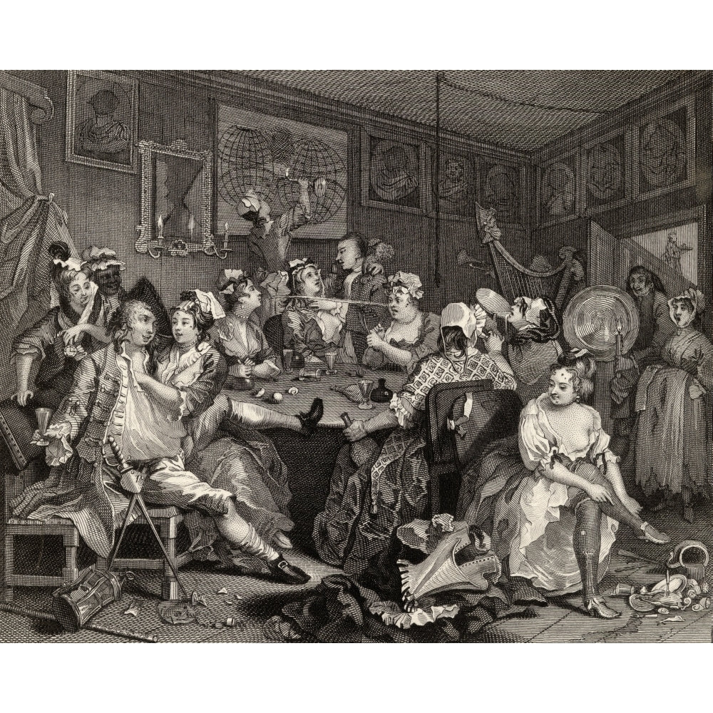 The Rakes Progress Tavern Scene From The Original Picture By Hogarth From The Image 1