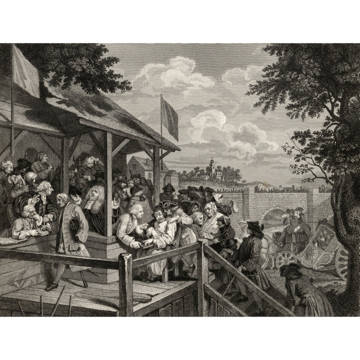 The Election The Polling Engraved By G Presbury After Hogarth From The Works Of Hogarth Published London 1833 Image 2