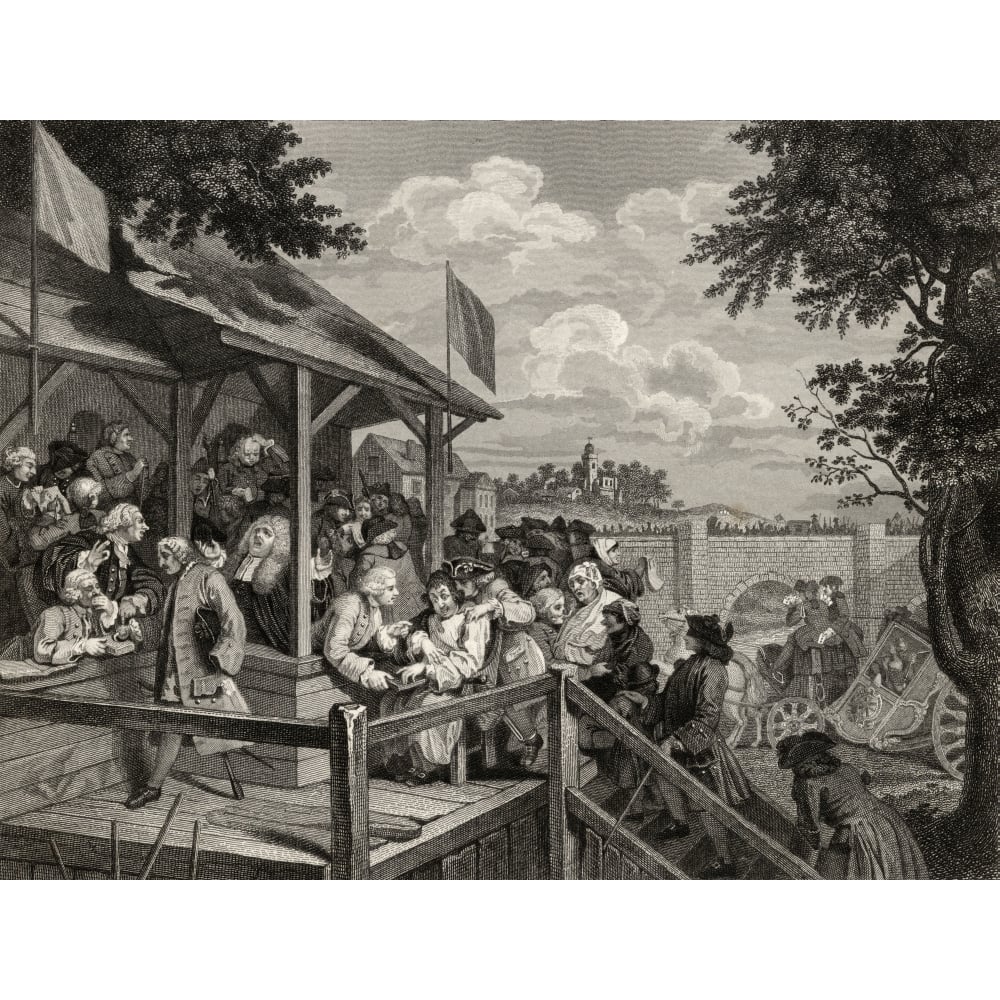 The Election The Polling Engraved By G Presbury After Hogarth From The Works Of Hogarth Published London 1833 Image 1