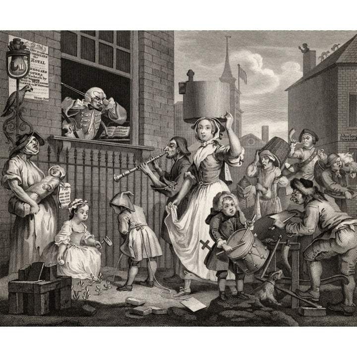 The Enraged Musician From The Original Design By Hogarth From The Works Of Hogarth Published London 1833 Print Image 2