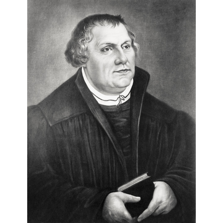 Martin Luther 1483 To 1546 German Theologian After A Painting By Lucas Cranach The Elder 1472-1553 Print Image 2