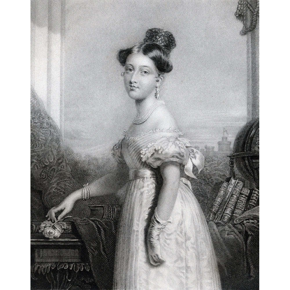 Princess Alexandrina Victoria Of Saxe-Coburg Aged 18 1819-1901 Later Queen Victoria Engraved By J Cochran After G Hayter Image 2