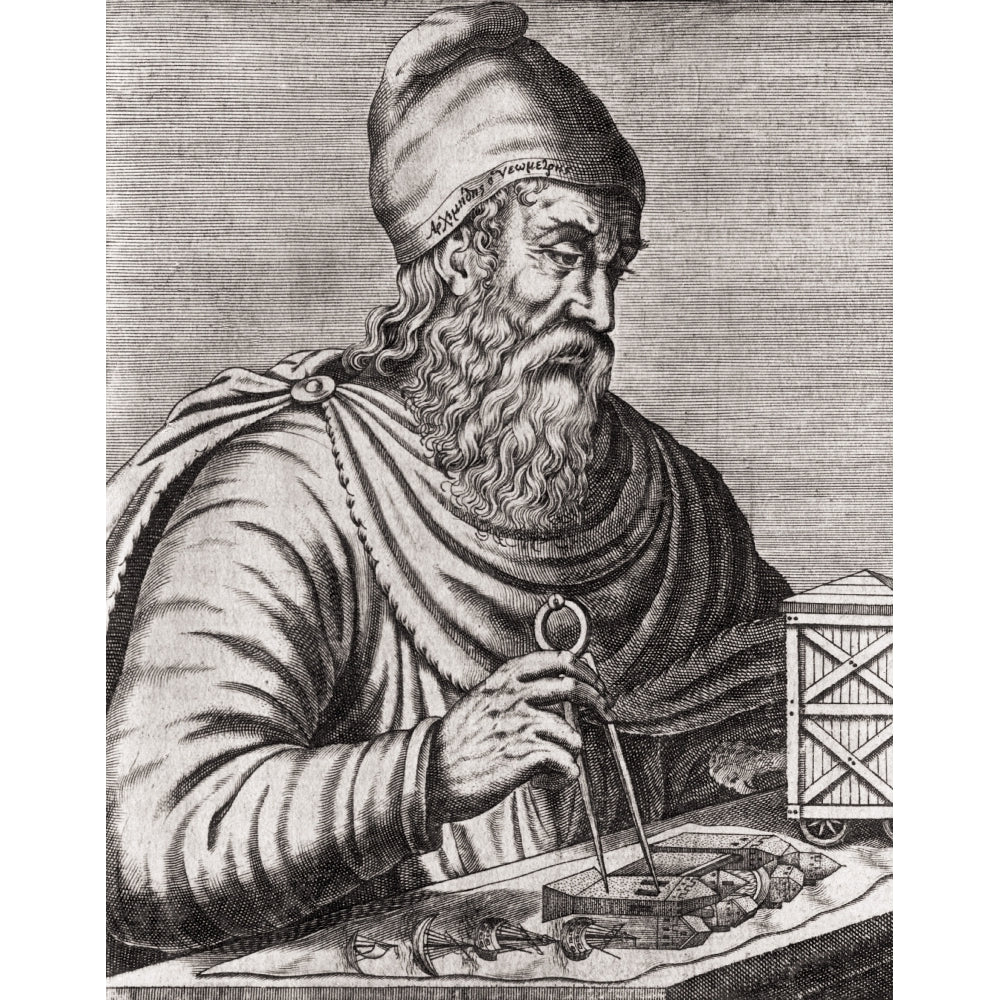 Archimedes Of Syracuse Circa 287 Bc- Circa 212 Bc Greek Mathematician Physicist Engineer Poster Print Image 2