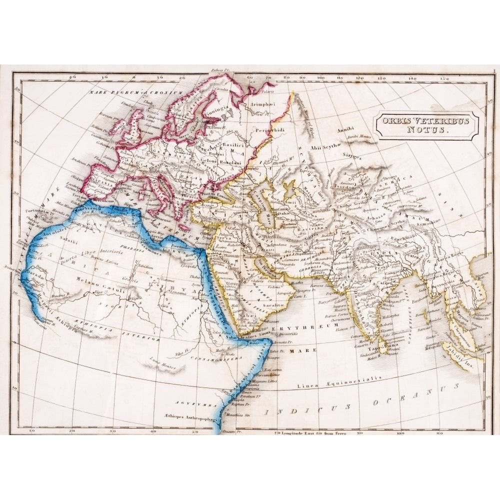 Map Of Europe Northern Africa And Western Asia Orbis Veteribus Notus From The Atlas Of Ancient Geography By Samuel Image 1