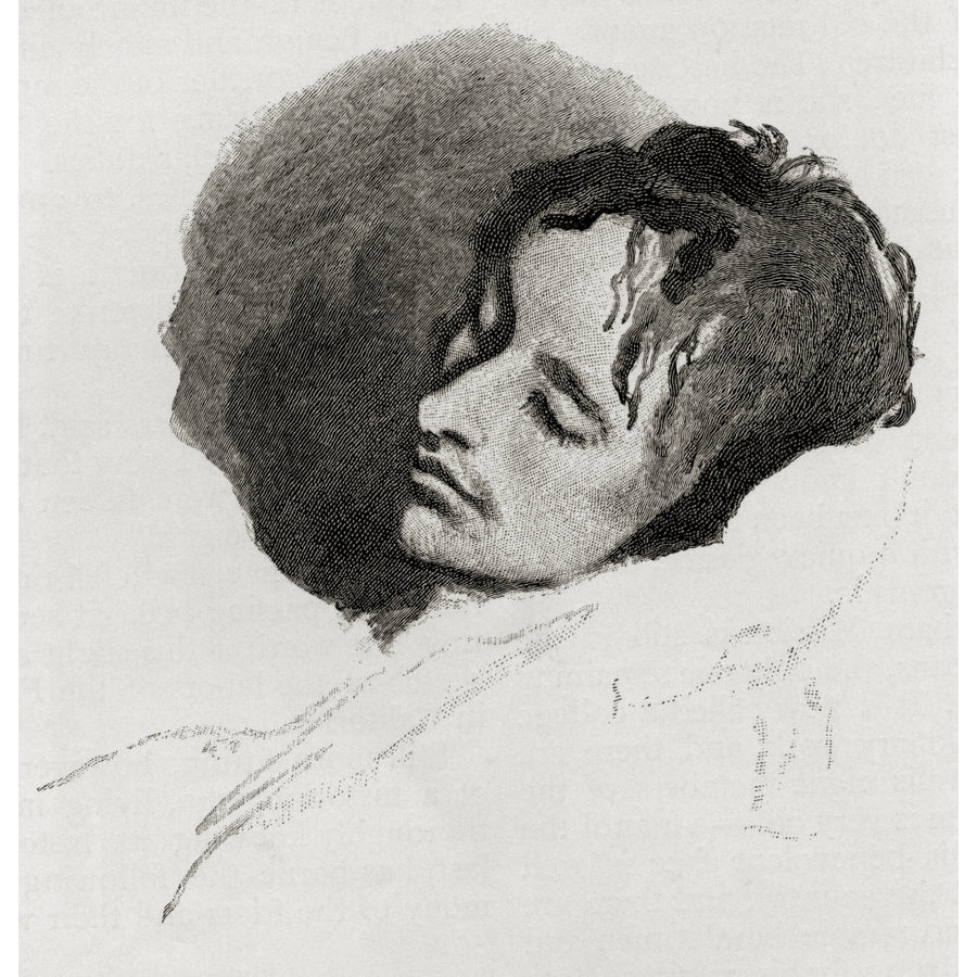 John Keats In His Last Illness John Keats 1795-1821 English Romantic Lyric Poet Engraved After The Sketch By Joseph Seve Image 1