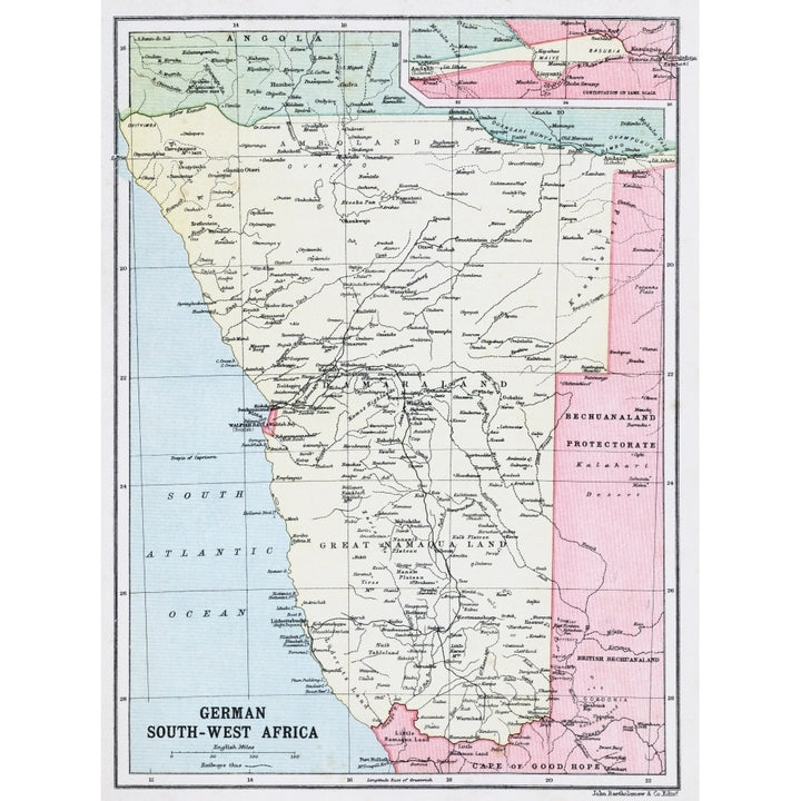 Map Of German South-West Africa At Beginning Of First World War From The Great World War A History Volume Iii Publishe 1 Image 1