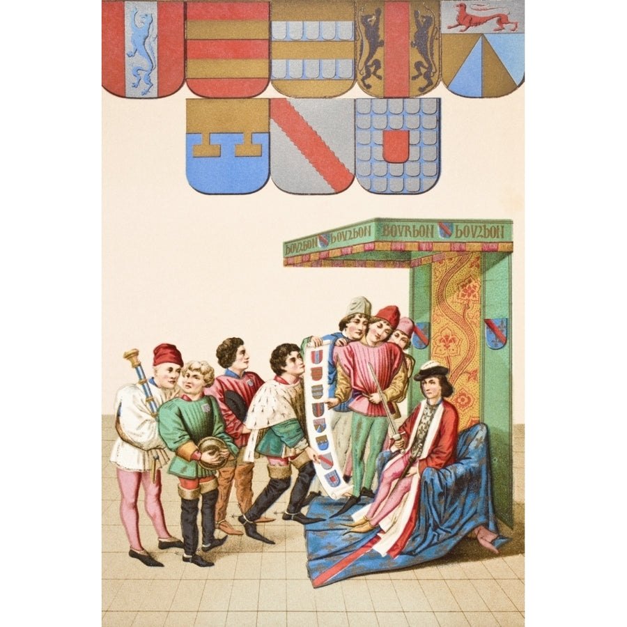 The King At Arms Shows The Duc De Bourbon The Armorial Bearings Of The Chevaliers Who Are To Take Part In The Tournament Image 1