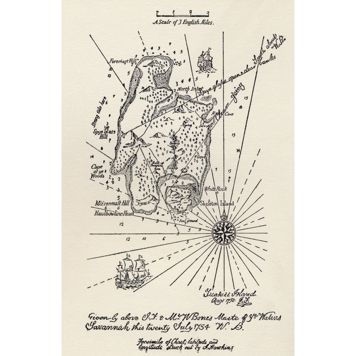 Map Of Treasure Island. From The Book Treasure Island By R.L. Stevenson. Thomas Nelson and Sons Edition C.1930. Image 1