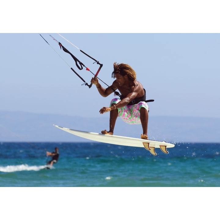 Man Kite Surfing; Costa De La Luz Andalusia Spain Poster Print Image 2