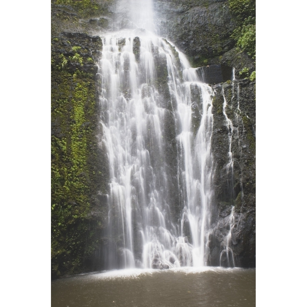 Waterfall Hana Maui Hawaii Usa Poster Print Image 1