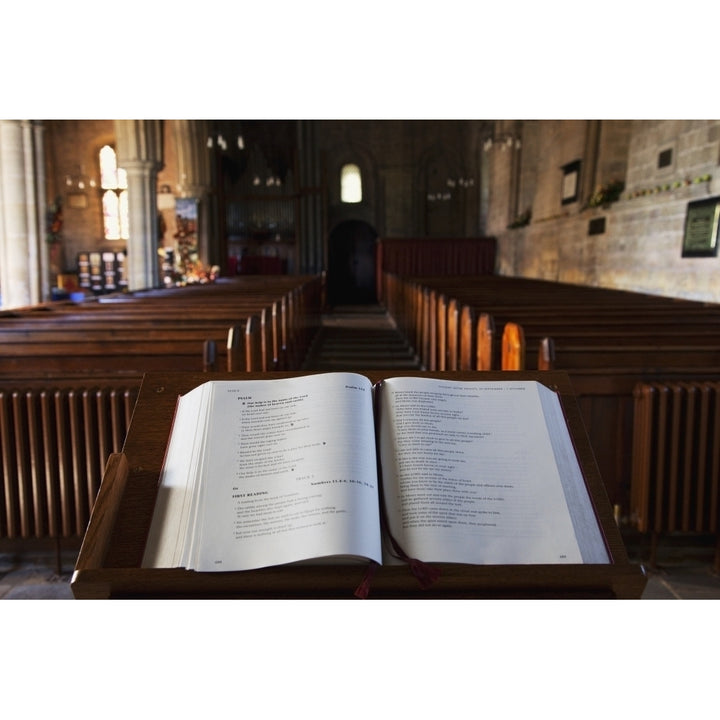 Open Bible At The Front Of A Church Poster Print Image 1