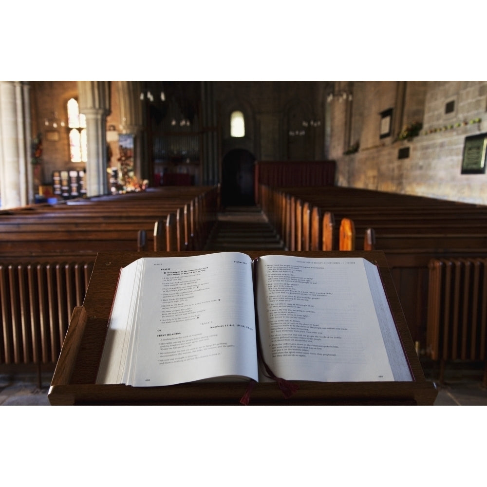 Open Bible At The Front Of A Church Poster Print Image 2