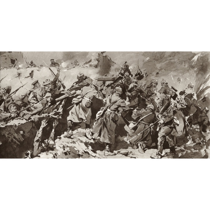 British Troops Overrun German Trench During The Battle Of Neuve Chapelle On The Image 1