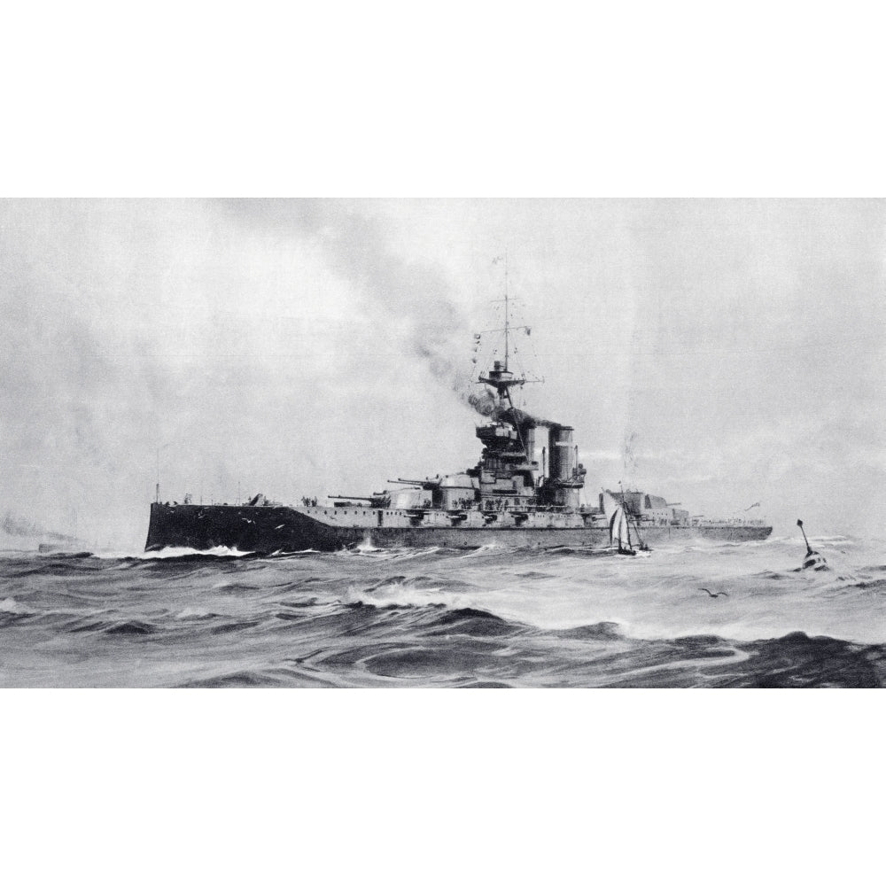 The 15 Inch Gun Super-Dreadnought H.M.S. Queen Elizabeth. Drawn By W.B. Freer Image 1