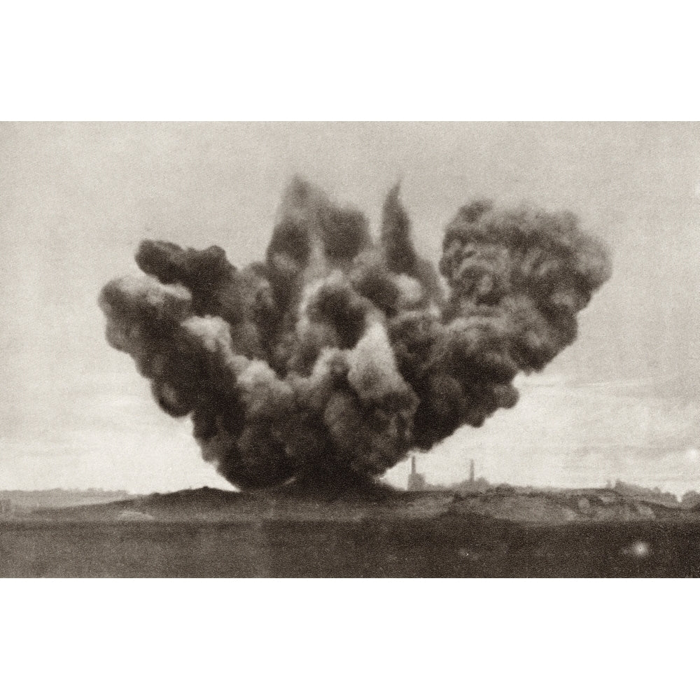 Exploding Artillery Shell During The First World War. From The Illustrated War News Published 1915 Print Image 1