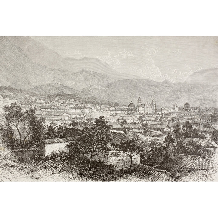 Overall Views Of Bogot_ Colombia Circa 1880S. From A 19Th Century Illustration. Poster Print Image 1